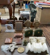 GROUP WITH ASSORTED BOOKENDS A