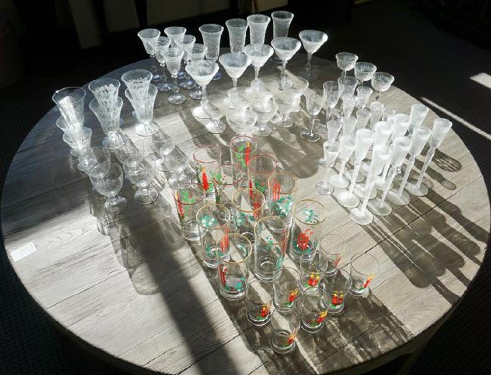 GROUP WITH ASSORTED CRYSTAL BAR