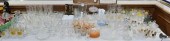 GROUP WITH ASSORTED GLASSWARE,