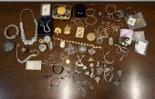 GROUP WITH ASSORTED STERLING,
