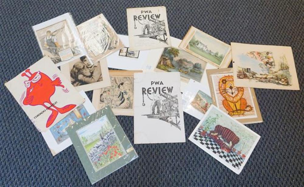 GROUP WITH ASSORTED UNFRAMED
