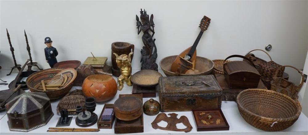 GROUP WITH ASSORTED WOOD, WOVEN