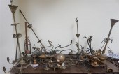 GROUP WITH BRASS AND OTHER CHA