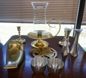 GROUP WITH BRASS AND PEWTER CA