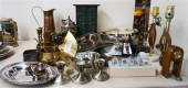 GROUP WITH BRASS AND SILVER PL