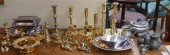 GROUP WITH BRASS CANDLESTICKS