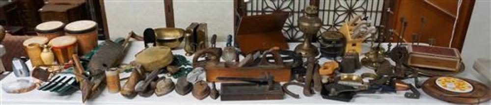GROUP WITH CAPE COD LIGHTER, BRASS,