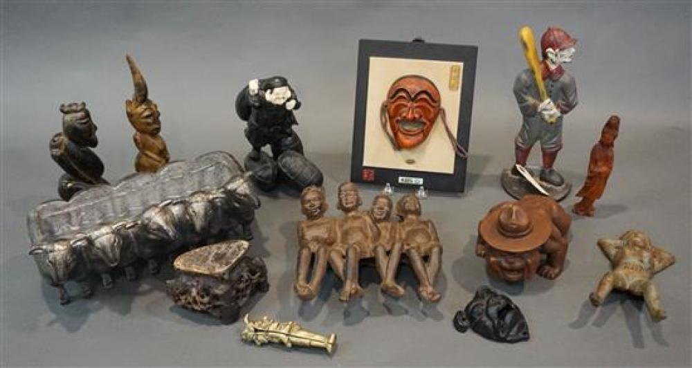 GROUP WITH CAST IRON, METAL,