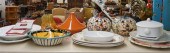GROUP WITH CERAMIC PLATTERS, S