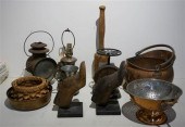 GROUP WITH COAL SCUTTLE, TIN L
