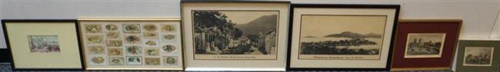 GROUP WITH FIVE COLOR ENGRAVINGS