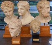 GROUP WITH FIVE PLASTER CASTS
