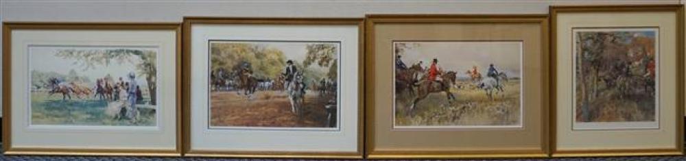 GROUP WITH FOUR CHROMOLITHOGRAPHS