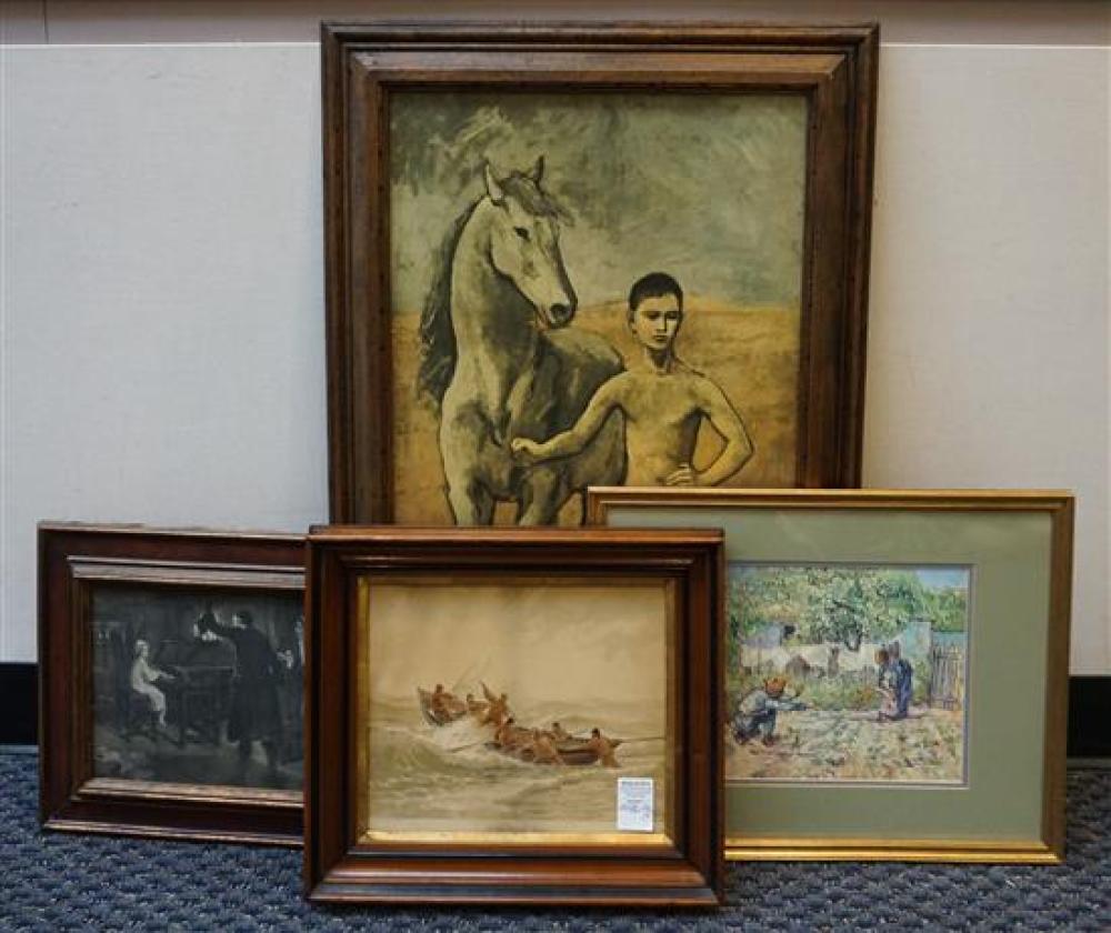 GROUP WITH FOUR COLOR PRINTS