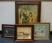 GROUP WITH FOUR COLOR PRINTS A