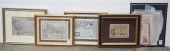 GROUP WITH FOUR FRAMED ENGRAVE