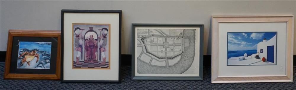 GROUP WITH FOUR FRAMED