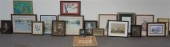 GROUP WITH FRAMED COLOR PRINTS