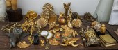 GROUP WITH GILT METAL AND WOOD