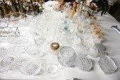 GROUP WITH GLASS DECANTERS, BA