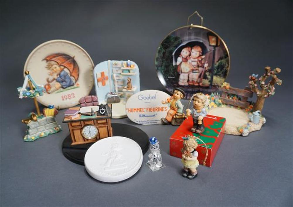 GROUP WITH HUMMEL ORNAMENTS,