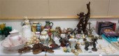 GROUP WITH MAJOLICA, FAIENCE,