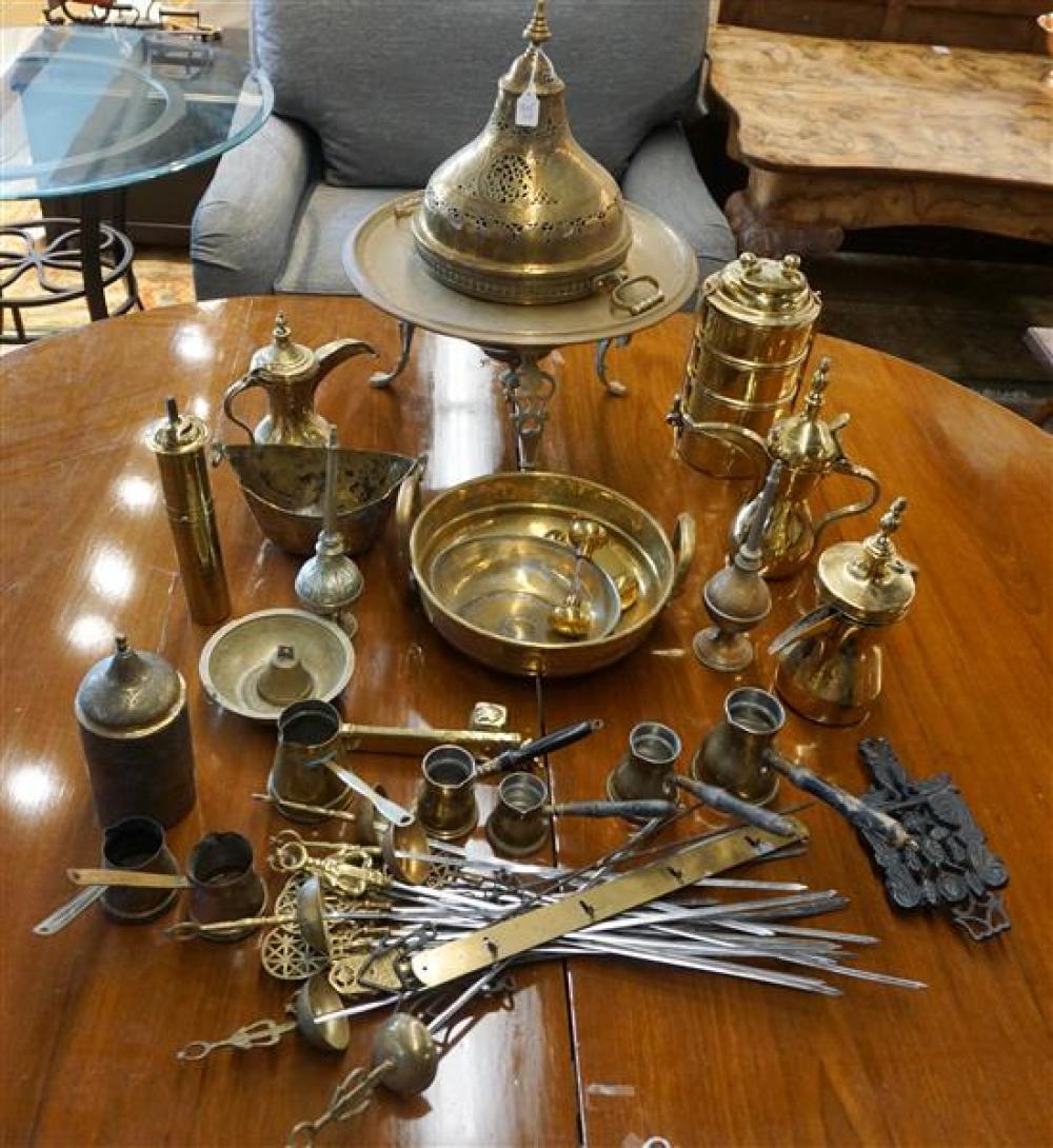 GROUP WITH MIDDLE EASTERN BRASS