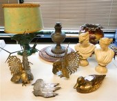 GROUP WITH MIXED METAL TRAYS,