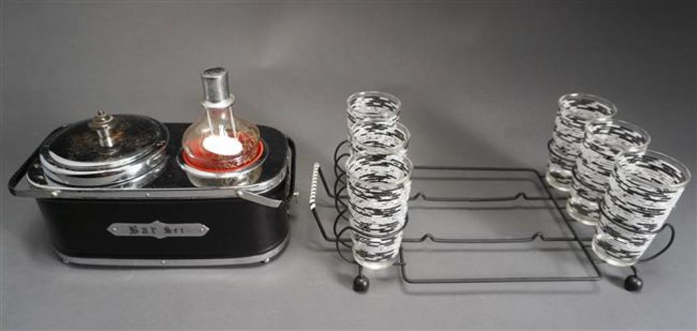 GROUP WITH MODERNIST BARWARE,