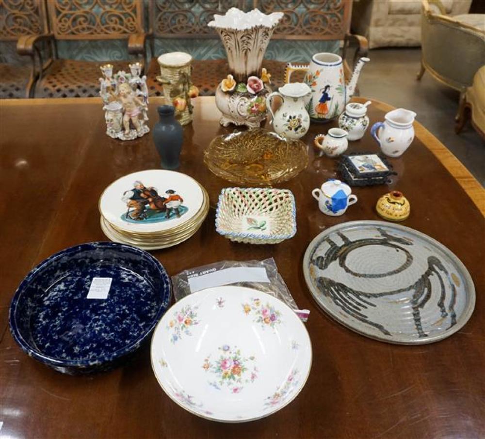 GROUP WITH QUIMPER CABINET