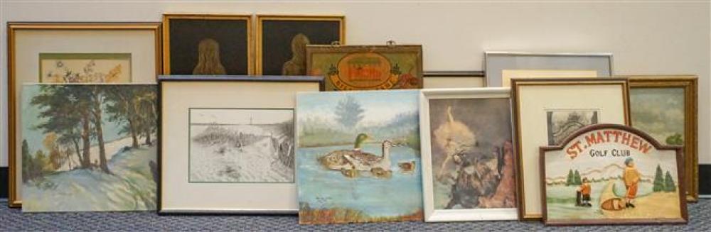 GROUP WITH REPRODUCTION PRINTS