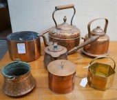 GROUP WITH SEVEN COPPER AND BR