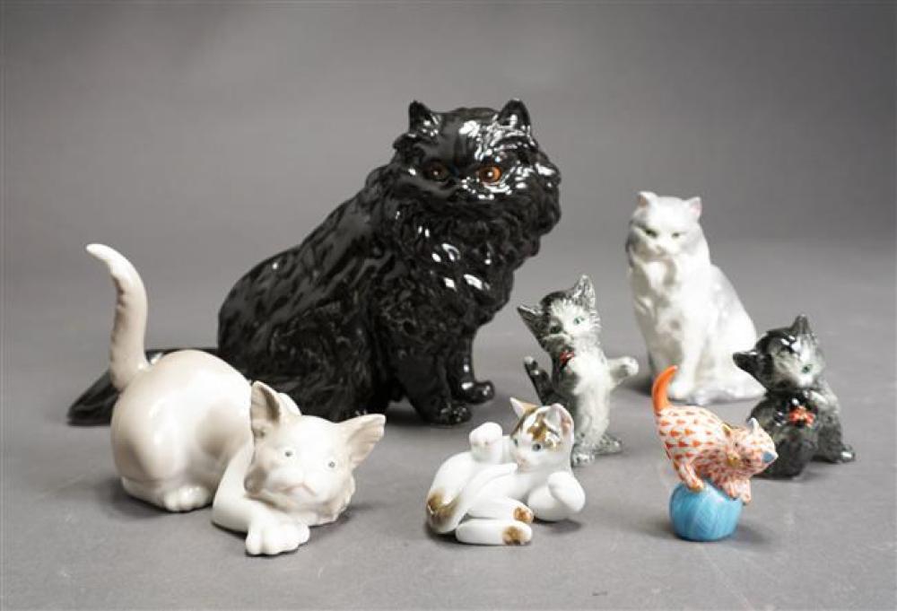 GROUP WITH SEVEN LLADRO, HEREND AND