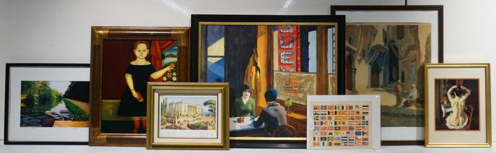 GROUP WITH SEVEN REPRODUCTION COLOR