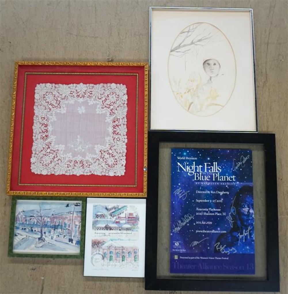GROUP WITH SEVEN WORKS OF ART,