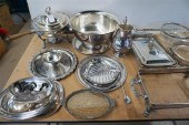 GROUP WITH SILVER PLATE SERVIN
