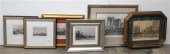 GROUP WITH SIX FRAMED ENGRAVIN