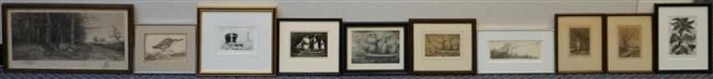 GROUP WITH TEN LANDSCAPE AND