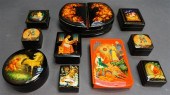 GROUP WITH TEN RUSSIAN LACQUER