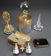 GROUP WITH THREE ASSORTED GLAS