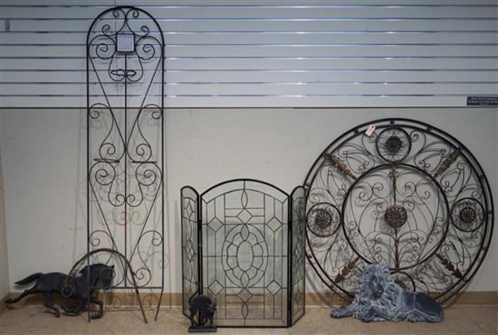GROUP WITH THREE-FOLD SCREEN, TWO