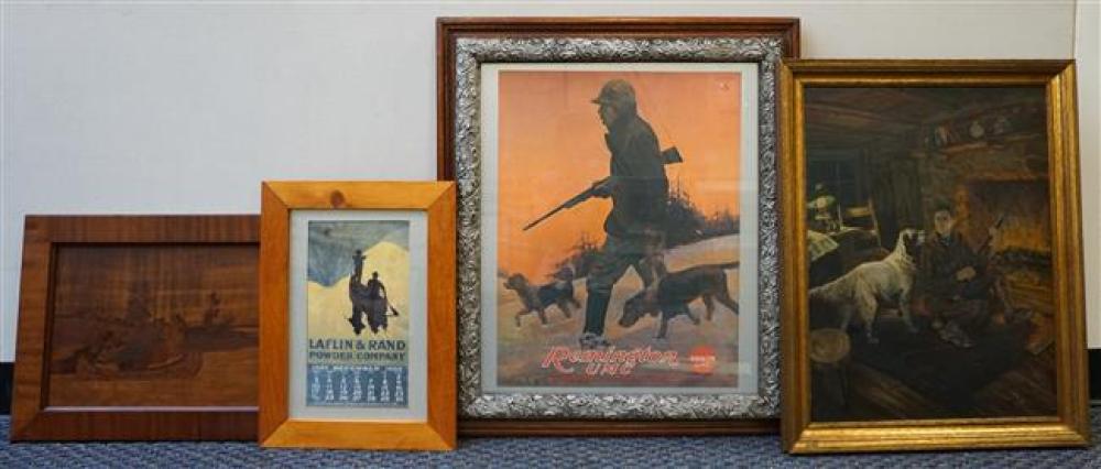 GROUP WITH THREE HUNTING THEME