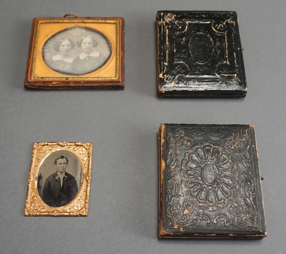 GROUP WITH TWO DAGUERROTYPES AND