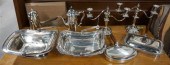 GROUP WITH TWO SILVER PLATE SI