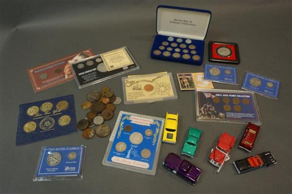 GROUP WITH U.S. AND FOREIGN COINS