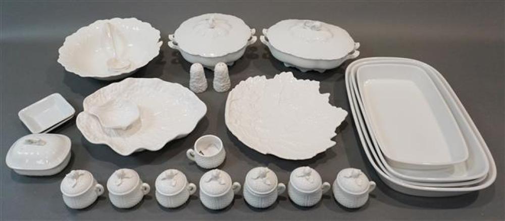 GROUP WITH WHITE PORCELAIN,