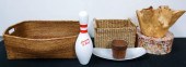 GROUP WITH WOOD BOWLING PIN, W