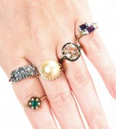 GROUP,5 10K/14K/18K GEMSTONE R
