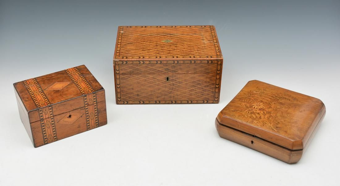 GROUPING OF 3 INLAID JEWELRY