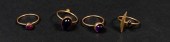 GROUPING OF 4 18KT GOLD RINGSL